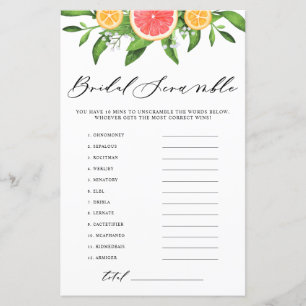 Jogo de Chá de panela do Grapefruit Bridal Word Sc