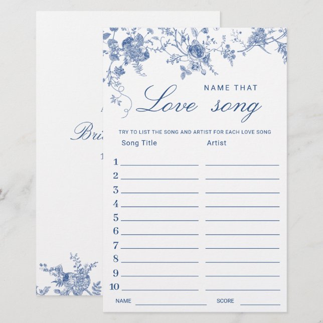 Jogo de Chá de panela do Jardim Francês Azul Vitor (Frente/Verso)