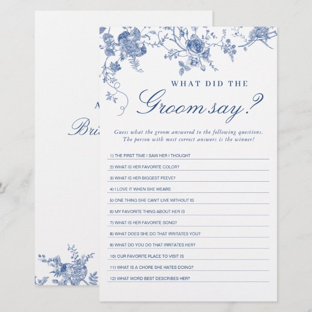 Jogo de Chá de panela do Jardim Francês Azul Vitor (Frente/Verso)