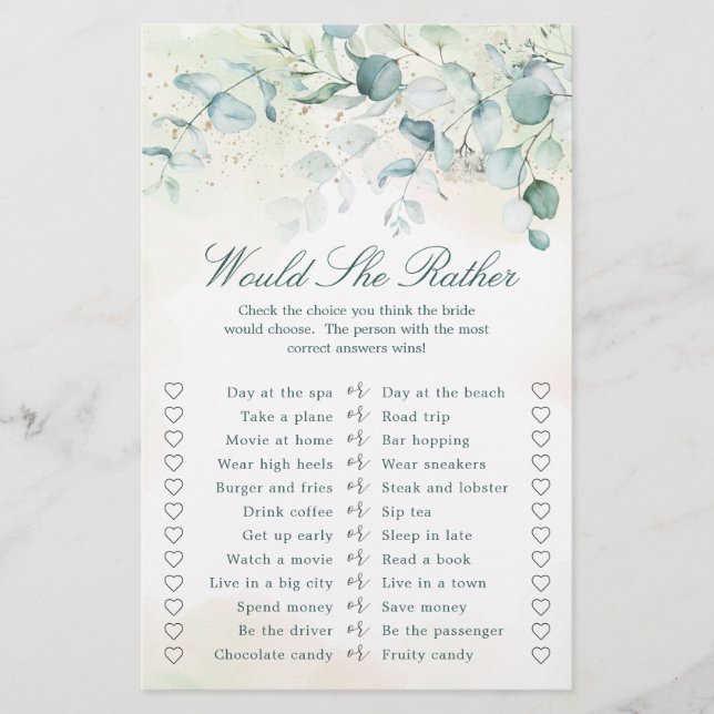 Jogo de Chá de panela Eucalyptus Greenery (Frente)