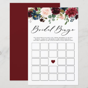 Jogo de Chá de panela Floral Bridal Bingo