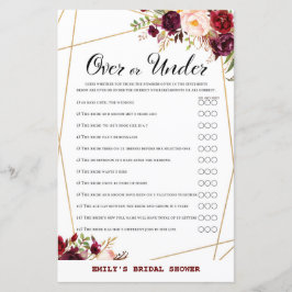 Jogo de Chá de panela Floral Burgundy, Chá de casa