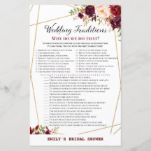 Jogo de Chá de panela Floral Burgundy, Chá de casa