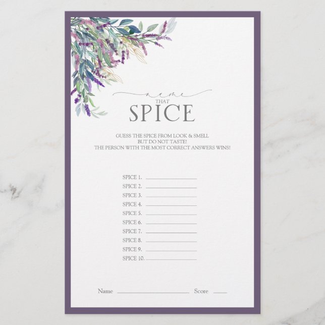 Jogo de Chá de panela Floral de Lavanda Elegante (Frente)