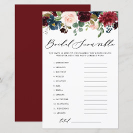 Jogo de Chá de panela Floral do Burgundy