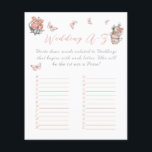 Jogo de Chá de panela Floral do Tea Butterfly<br><div class="desc">Elegante Ele Me Dá Borboletas Temidas Blush Pink e Cinza Flores Selvagens e Borboletas e Cups Watercolor Floral High Tea Brunch Partido Chá de panela Fúria Casamento Alfabético</div>