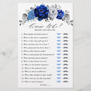 Jogo de Chá de panela Floral Real Blue Silver Whi