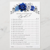 Jogo de Chá de panela Floral Real Blue Silver Whit