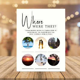 Jogo De chá de panela Onde Eles Estão Cartão com f