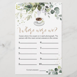 Jogo De chá de panela Onde Estávamos Com O Folheto