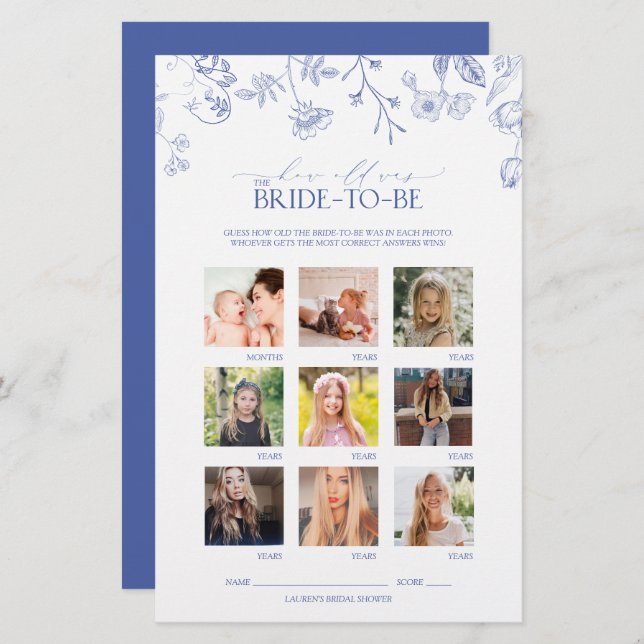 Jogo de Chá de panela Vitoriano Azul e Branco (Frente/Verso)