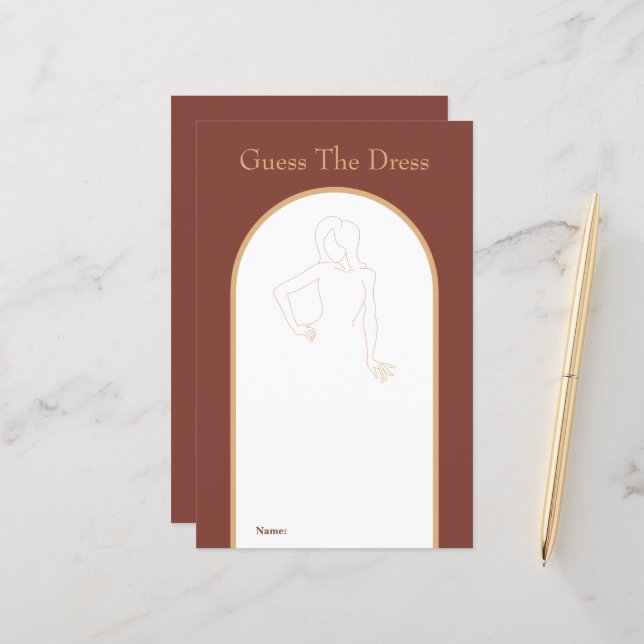 Jogo de Chá de Vestido Retro Bridal Simples Boho (Frente/Verso In Situ)