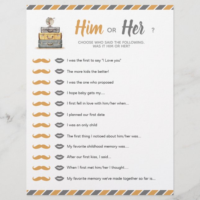 Jogo de Chá Tema Ele ou Seu Viagem (Frente)