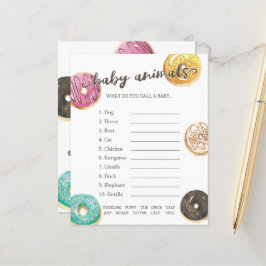 Jogo de Chás de fraldas de Rosquinha de Aquarela