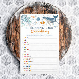 Jogo de Chuva de Bebê Costeira Emoji de Livro Infa