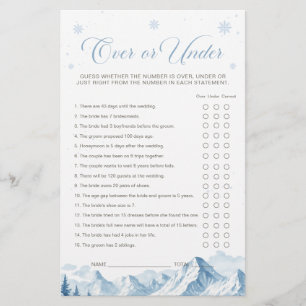 Jogo de Chuva de Ideias Casamento de Inverno Azul
