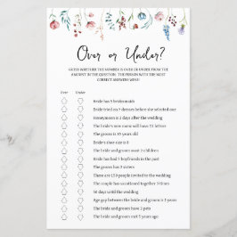 Jogo de Chuva de Noiva de Flores Silvestres Acima 