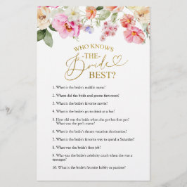 Jogo de Chuva de Noiva Floral de Primavera Conhece