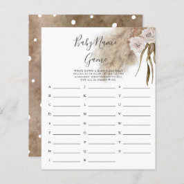 Jogo de Chuva de Nome de Bebê com Grama Pampas Ros