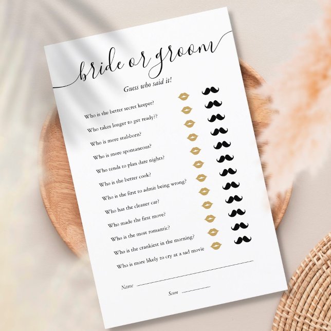 Jogo de Chuva de Presentes de Noiva Noivo Adivinhe (Criador carregado)