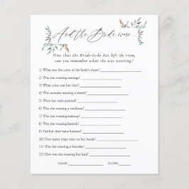 Jogo de Chuveiro de Noiva de Inverno Verde