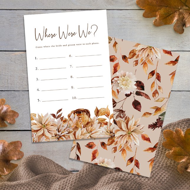 Jogo de Chuveiro de Noiva de Outono (Autumn Bridal Shower Game
)