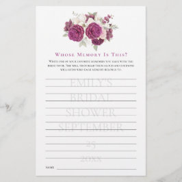 Jogo de Chuveiro de Noiva Qual Memória Florais Bor