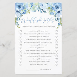 Jogo de chuveiro floral azul 'Ela prefere'