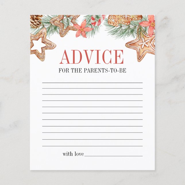 Jogo de Conselhos de Chá de fraldas de Natal do Sw (Frente)