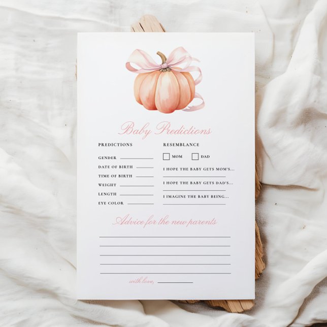 Jogo de Conselhos de Pumpkin sobre Chás de fraldas (Criador carregado)