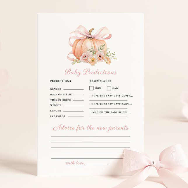 Jogo de Conselhos de Pumpkin sobre Chás de fraldas (Criador carregado)