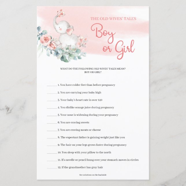 Jogo de contos de elefantes Eucalyptus ou garotas (Frente)