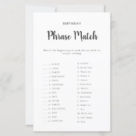 Jogo de Correspondência de Frases de Aniversário I