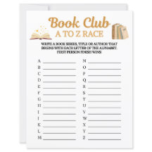 Jogo de Corrida de A a Z do Clube do Livro
