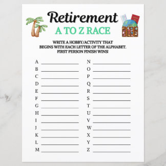 Jogo de Corrida de A a Z para Aposentadoria