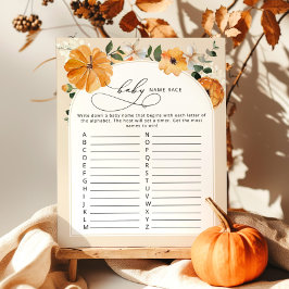 Jogo de corrida de bebês de abóbora