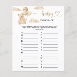 Jogo de corrida de nomes de bebês