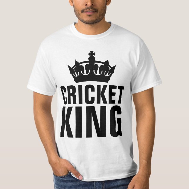 JOGO DE CRICKET, T-shirts CRICKET KING (Frente)