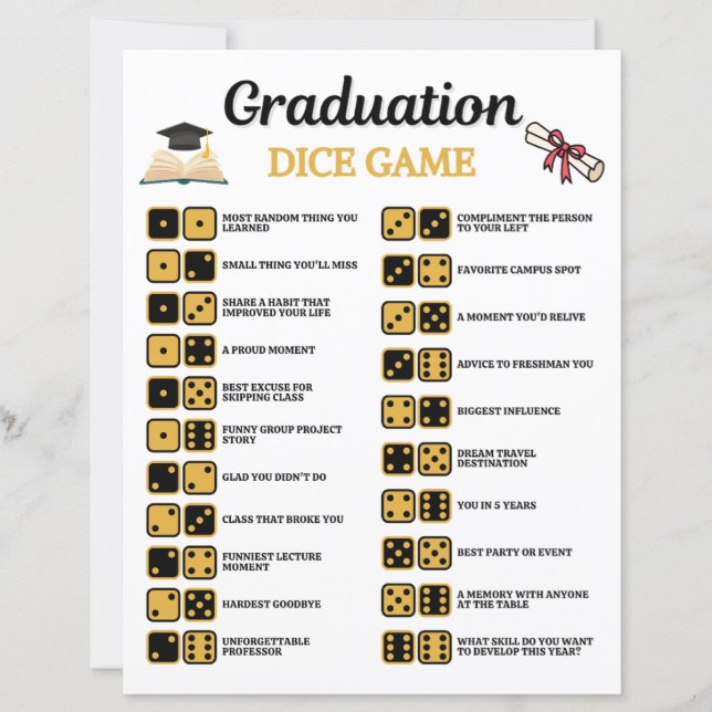 Jogo de Dados de Formatura (Frente)