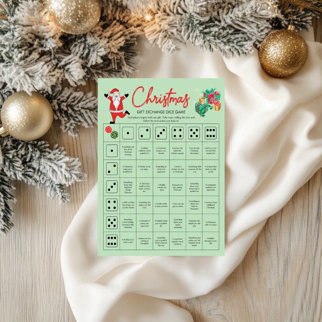 Jogo de Dados de Troca de Presentes de Natal | Rol (Christmas Gift Exchange Dice Game | Roll the Dice)