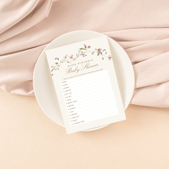 Jogo de Desembaralhar Palavras Chá de Bebê Coelho  (Criador carregado)