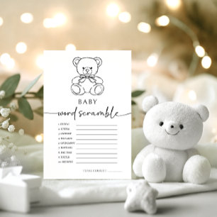 Jogo de Desembaralhar Palavras de Bebê Urso de Pel