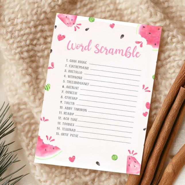 Jogo de Desembaralhar Palavras de Menina Chuveiro  (Sweet Little Baby Word Scramble Game)