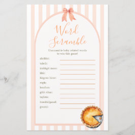 Jogo de Desenho de Palavras do Chá Pie Orange Ging