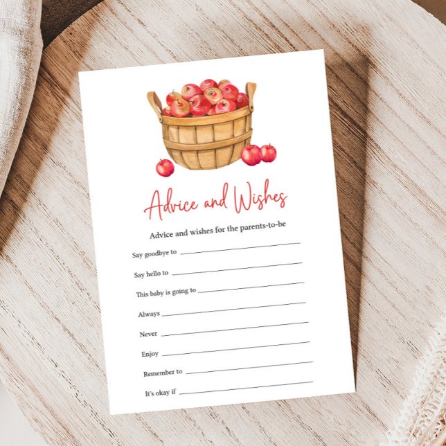 Jogo de Dicas e Desejos para Chuveiro de Cesta de  (Apple Baby Shower Game)