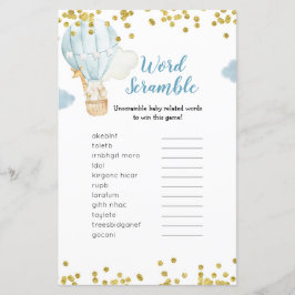 Jogo de Embaralhar Palavras Balão de Ar Quente Azu