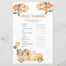 Jogo de Embaralhar Palavras Laranja Cítrica Caminh