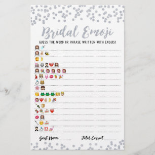 Jogo de emoji de noiva com respostas Jogo para chá