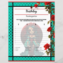 Jogo de Escórias de Câncer de Teal e Rosas vermelh