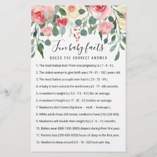 Jogo de Fatos do Bebê Divertido com a Chá de frald